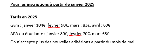 Tarifs degressifs 2025